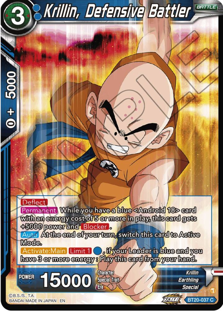 Krillin, Defensive Battler - Power Absorbed (Common) [BT20-037] — dragon-ball card