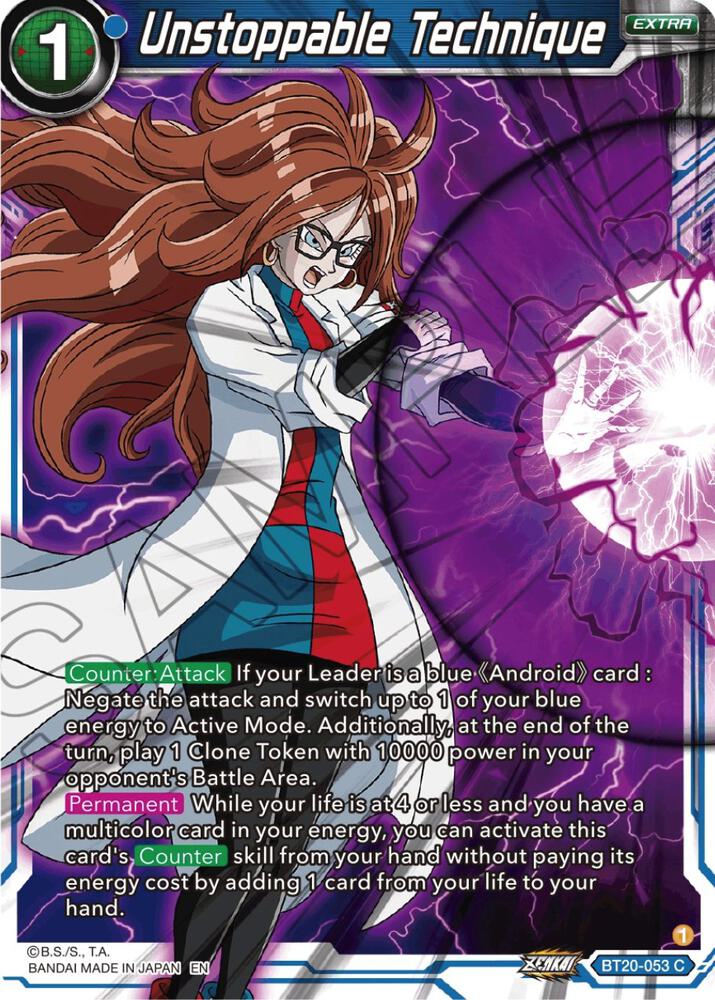 Unstoppable Technique (V.1 - Common) - Power Absorbed (Common) [BT20-053] — dragon-ball card Main image