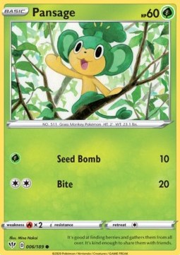 Pansage - Darkness Ablaze (Common) [DAA-6] Imagen principal del producto