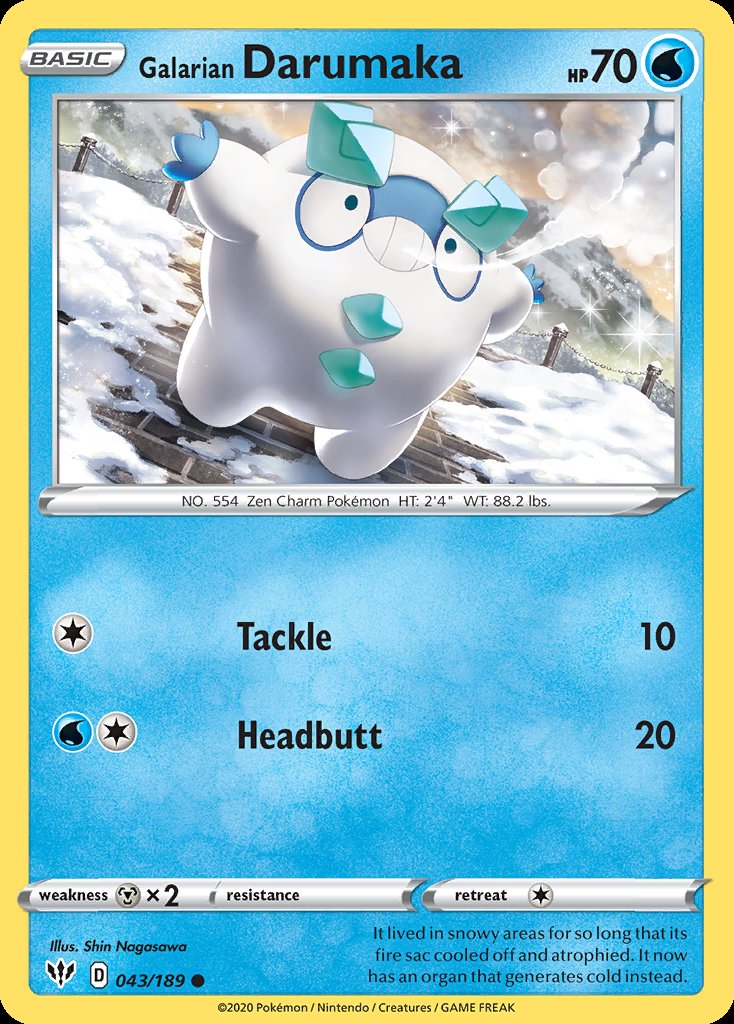 Galarian Darumaka - Darkness Ablaze (Common) [DAA-43] Imagen principal del producto