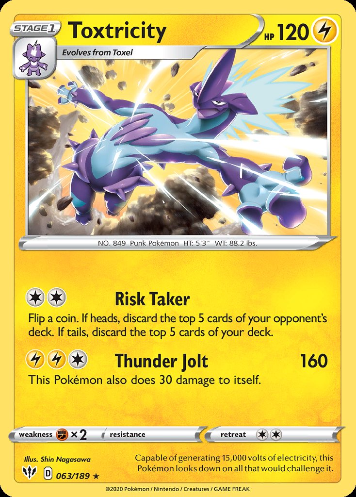 Toxtricity - Darkness Ablaze (Holo Rare) [DAA-63] Hoofdafbeelding