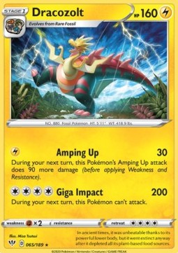 Dracozolt - Darkness Ablaze (Rare) [DAA-65] Hoofdafbeelding