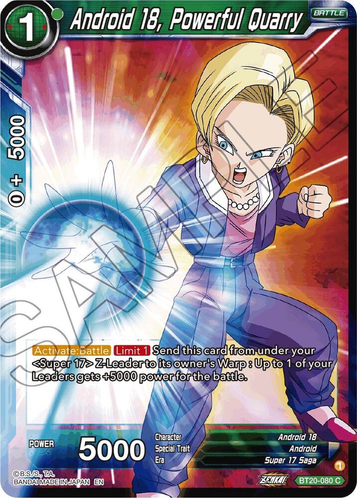 Android 18, Powerful Quarry - Power Absorbed (Common) [BT20-080] — dragon-ball card