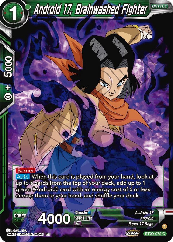 Android 17, Brainwashed Fighter (V.1 - Common) - Power Absorbed (Common) [BT20-072] — dragon-ball card