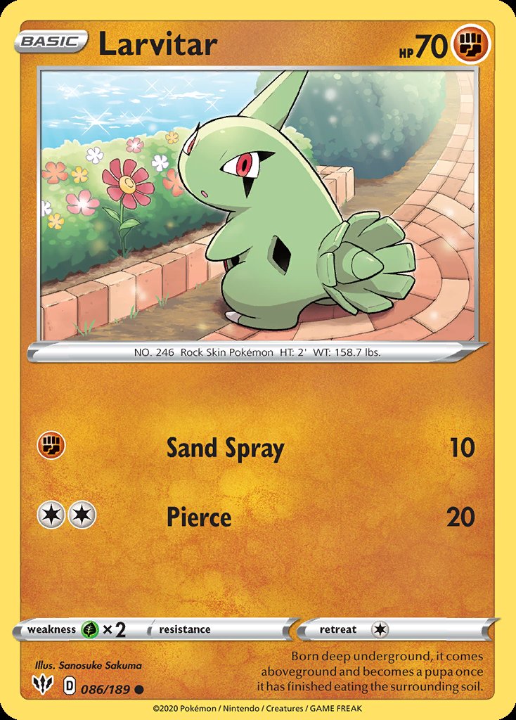 Larvitar - Darkness Ablaze (Common) [DAA-86] Main image