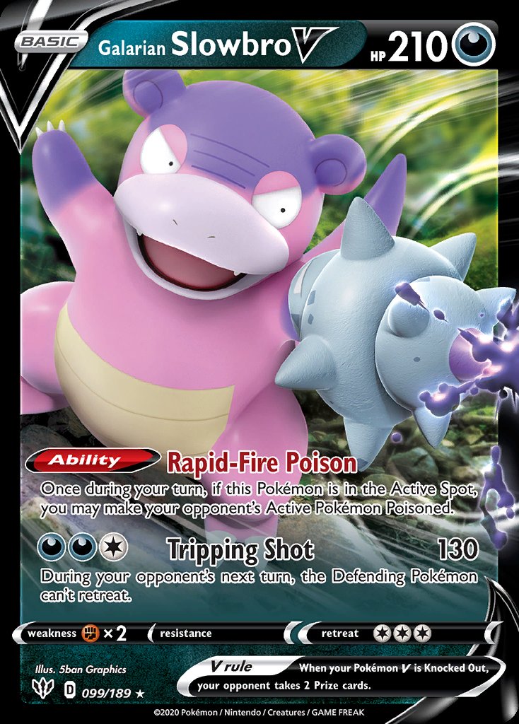 Galarian Slowbro V - Darkness Ablaze (Ultra Rare) [DAA-99] Main image