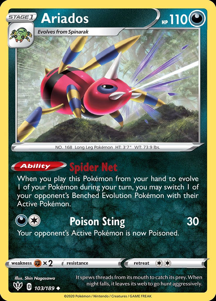 Ariados - Darkness Ablaze (Uncommon) [DAA-103] Main image