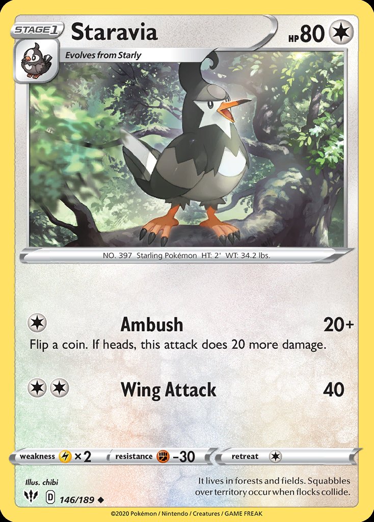 Staravia - Darkness Ablaze (Uncommon) [DAA-146] Hoofdafbeelding