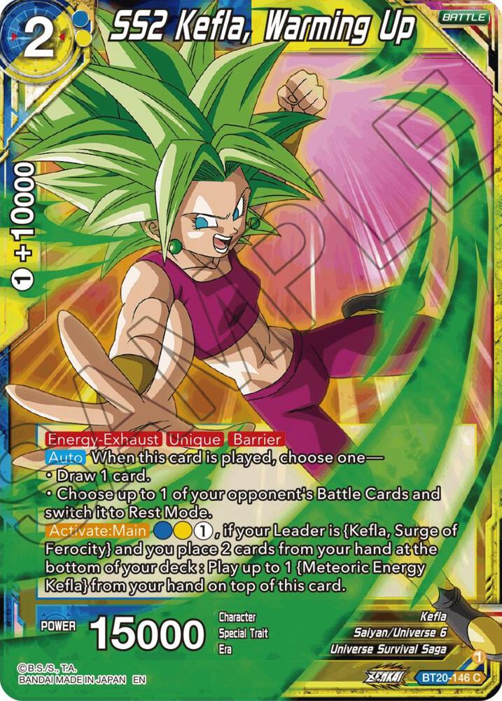 SS2 Kefla, Warming Up - Power Absorbed (Common) [BT20-146] — dragon-ball card Main image