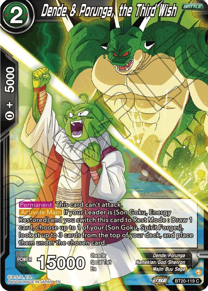 Dende & Porunga, the Third Wish - Power Absorbed (Common) [BT20-119] — dragon-ball card Hoofdafbeelding