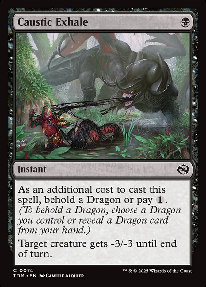 Magic-kaart Caustic Exhale TDM-74 uit Tarkir: Dragonstorm (Common) Immagine principale del prodotto