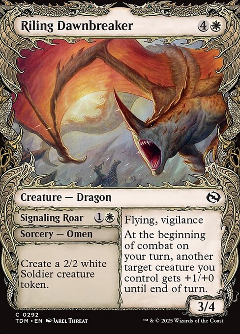 Riling Dawnbreaker // Signaling Roar – Tarkir: Dragonstorm (TDM-292) Magic: The Gathering card | LC-REM-20260804-15401877897548-48b73810-3abd-4469-a6f0-993b6fedc315