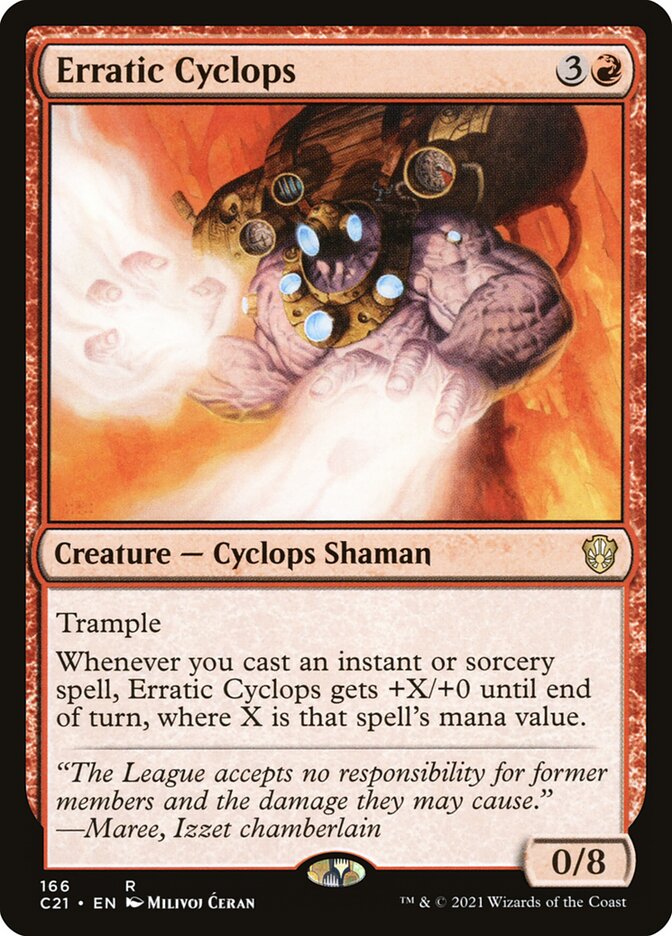 Erratic Cyclops - Commander: Strixhaven (Rare) [C21-166]