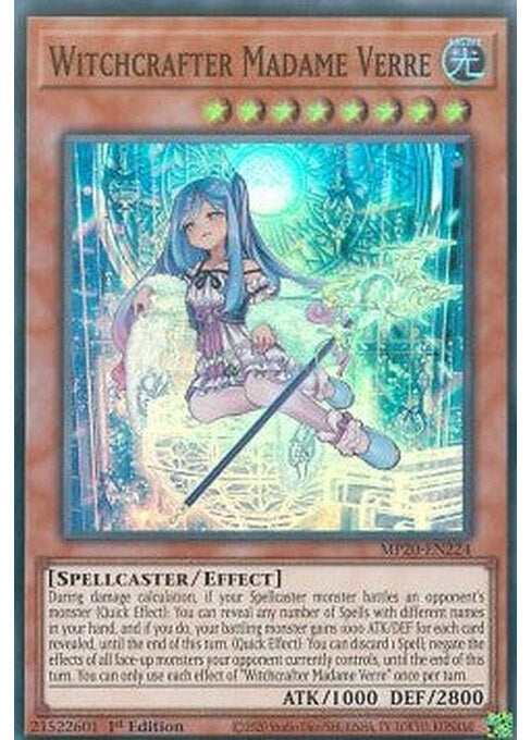 Witchcrafter Madame Verre — 2020 Tin of Lost Memories Mega Pack (MP20-224) Yu-Gi-Oh! card Hauptbild