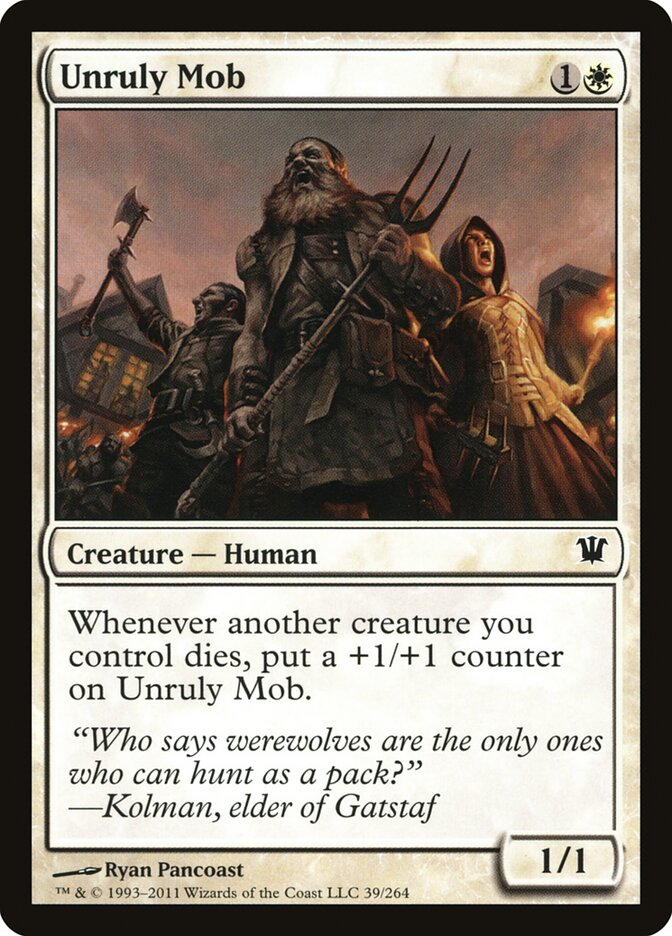 Unruly Mob - Innistrad (Common) [ISD-39] Image principale du produit