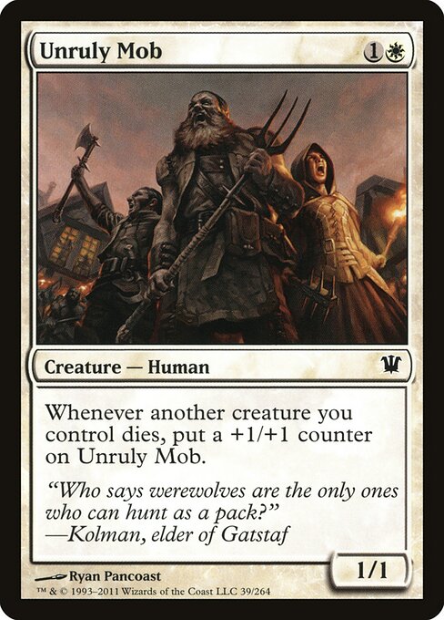 Unruly Mob – Innistrad (ISD-39) Magic: The Gathering card | LC-REM-20260804-15151509504332-491c6e40-151a-4efd-980c-e6b6a1057c58