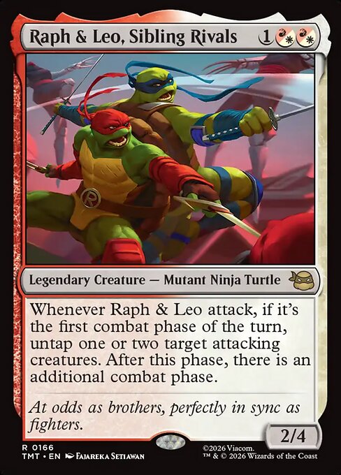 Raph & Leo, Sibling Rivals – Teenage Mutant Ninja Turtles (TMT-166) Magic: The Gathering card