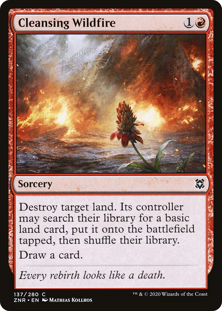 Cleansing Wildfire – Zendikar Rising 137 – Magic: The Gathering single card Imagen principal del producto