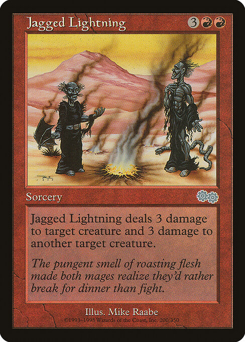 Jagged Lightning – Urza's Saga (USG-200) Magic: The Gathering card | LC-REM-20260804-15522045657420-49304f24-a961-4d1e-b85c-af6e3d8d5edc