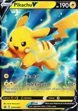 Pikachu V - SWSH Black Star Promos (Promo) [SWSH-063] Image principale du produit