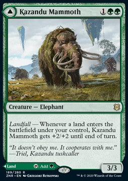 Kazandu Mammoth // Kazandu Valley - Zendikar Rising (Rare) [ZNR-189] Hover Image
