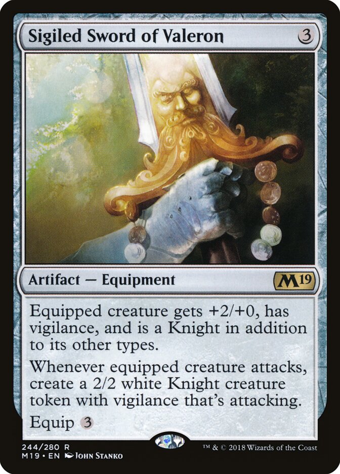 Sigiled Sword of Valeron - Core 2019 (Rare) [M19-244] Hoofdafbeelding