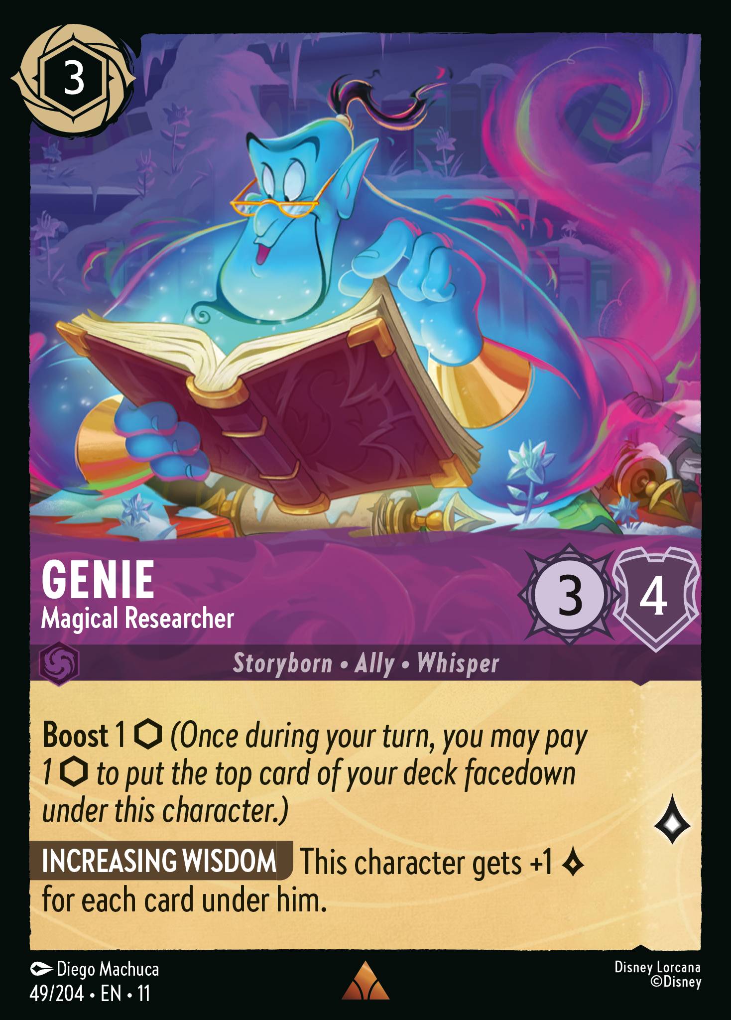 Genie - Magical Researcher — Winterspell (11WSP-49) Disney Lorcana card
