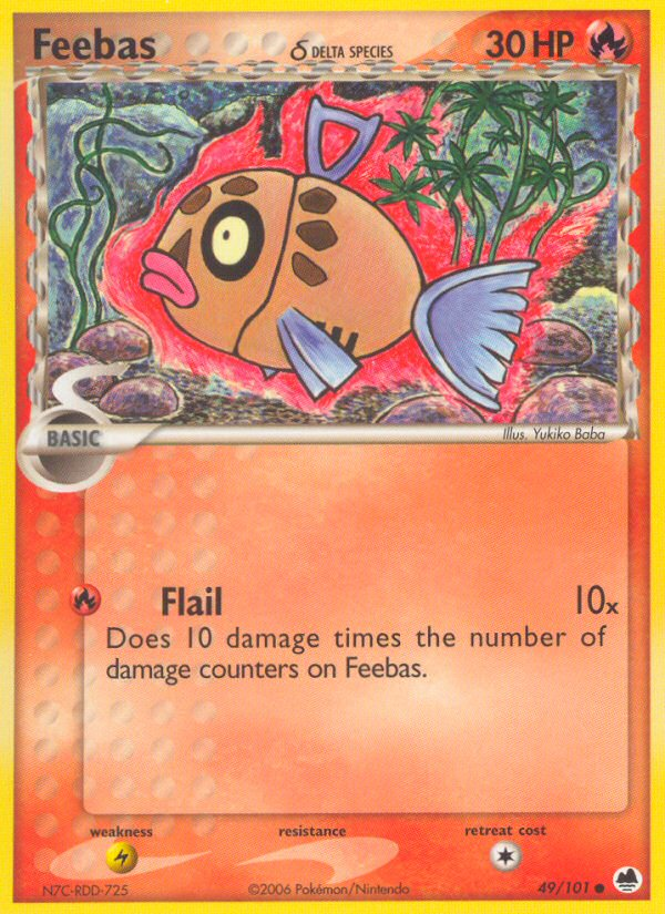 Feebas δ Delta Species – EX Dragon Frontiers 49 – Pokémon TCG single card