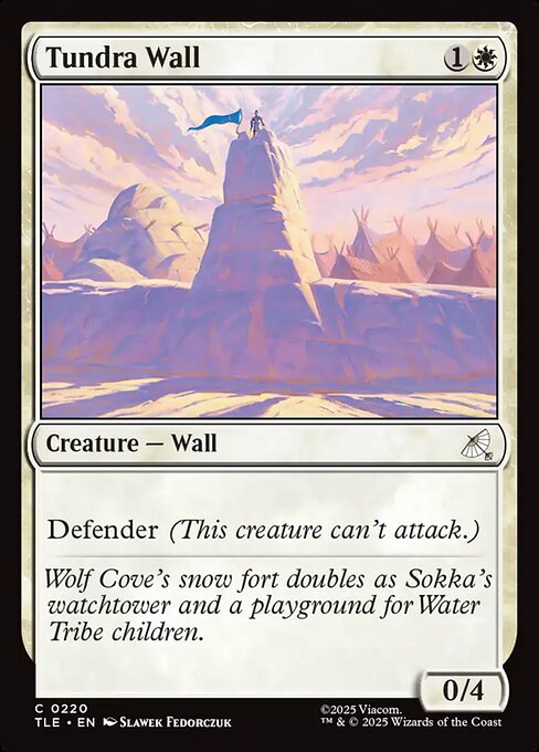 Tundra Wall – Avatar: The Last Airbender Eternal (TLE-220) Magic: The Gathering card | LC-REM-20260804-15573211545932-49ae7f36-4b37-415e-ab39-5fa1e3f2e3e9