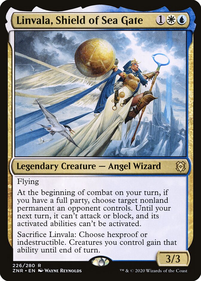 Magic-kaart Linvala, Shield of Sea Gate ZNR-226 uit Zendikar Rising (Rare) Main image