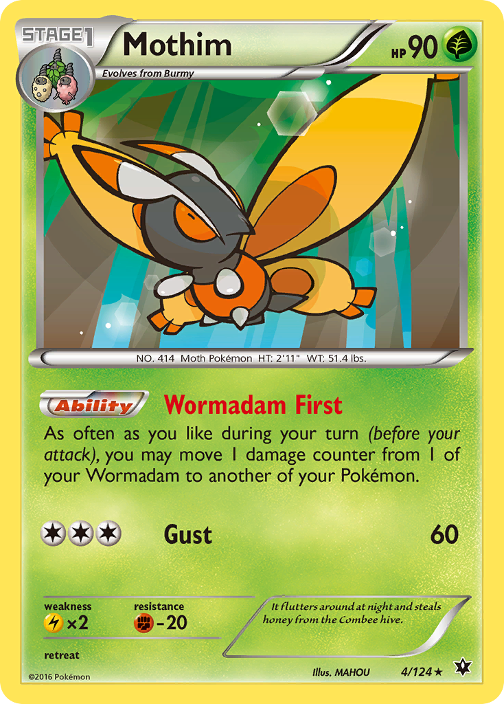 Mothim – Fates Collide 4 – Pokémon TCG single card Hoofdafbeelding
