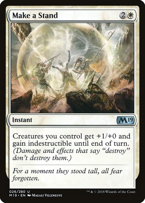 Make a Stand – Core Set 2019 (M19-26) Magic: The Gathering card | LC-REM-20260804-15711420612940-4a0857fa-f2cc-4c01-9fe5-8f74d08d1b29 Image principale du produit