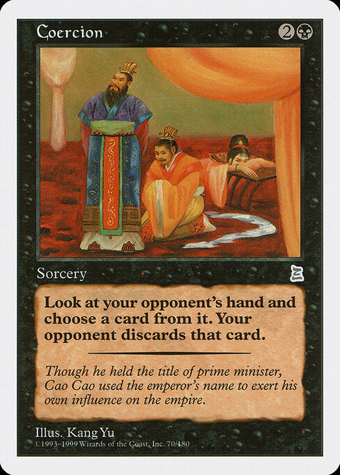 Coercion – Portal Three Kingdoms (PTK-70) Magic: The Gathering card | LC-REM-20260804-15520573391180-4a193b33-0db2-411d-8f91-2247cb2d924a Hoofdafbeelding