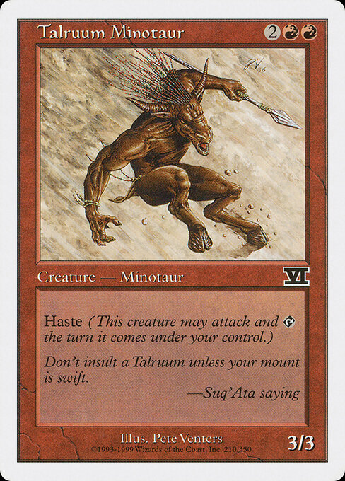 Talruum Minotaur – Sixth Edition (6ED-210) Magic: The Gathering card