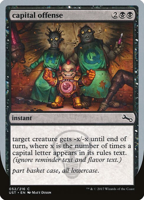 capital offense – Unstable (UST-52) Magic: The Gathering card | LC-REM-20260804-15610377240908-4a8a98f2-c777-4dc0-ab68-2b1df7ce1ddd