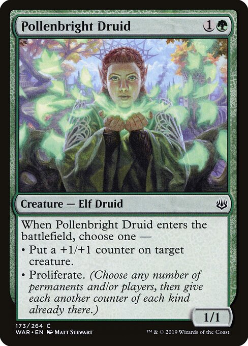Pollenbright Druid – War of the Spark (WAR-173) Magic: The Gathering card