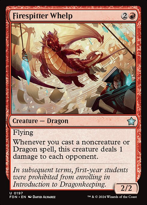 Firespitter Whelp – Magic: The Gathering Foundations (FDN-197) Magic: The Gathering card