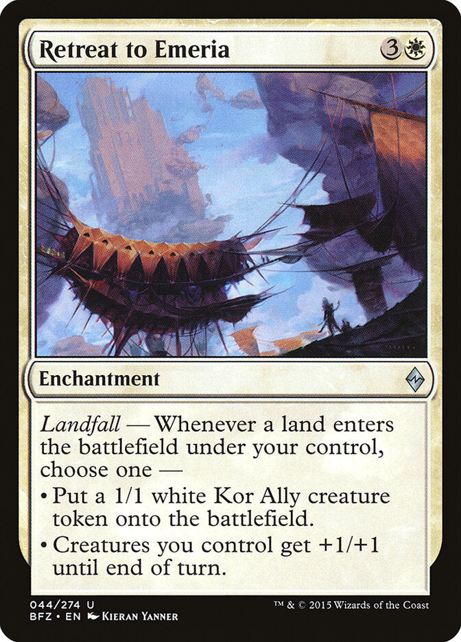 Retreat to Emeria - Battle for Zendikar (Uncommon) [BFZ-44] Imagen principal del producto