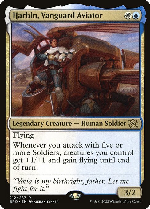 Harbin, Vanguard Aviator – The Brothers' War (BRO-212) Magic: The Gathering card