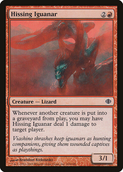 Hissing Iguanar – Shards of Alara (ALA-104) Magic: The Gathering card Immagine principale del prodotto