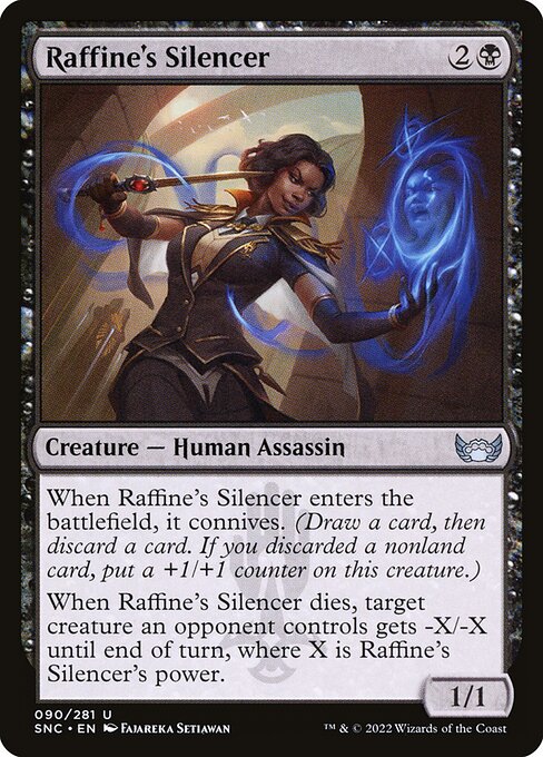 Raffine's Silencer – Streets of New Capenna (SNC-90) Magic: The Gathering card