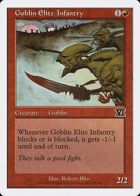 Goblin Elite Infantry – Sixth Edition (6ED-183) Magic: The Gathering card