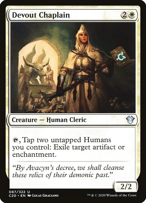 Devout Chaplain – Commander: Ikoria (C20-87) Magic: The Gathering card Imagen principal del producto