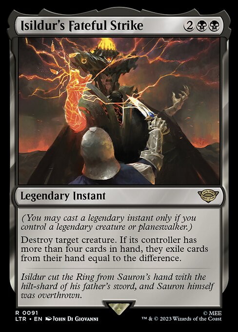 Isildur's Fateful Strike – The Lord of the Rings: Tales of Middle-earth (LTR-91) Magic: The Gathering card