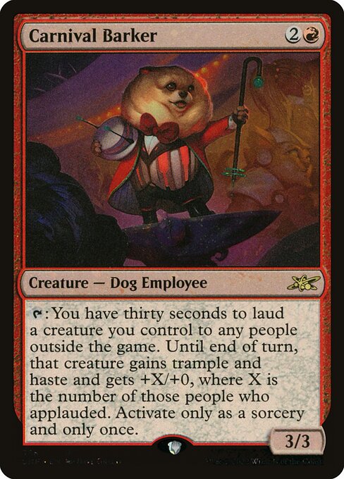 Carnival Barker – Unfinity (UNF-388) Magic: The Gathering card | LC-REM-20260804-15151641952588-4c16c3d1-cc8c-45b5-88df-03166eb4e373
