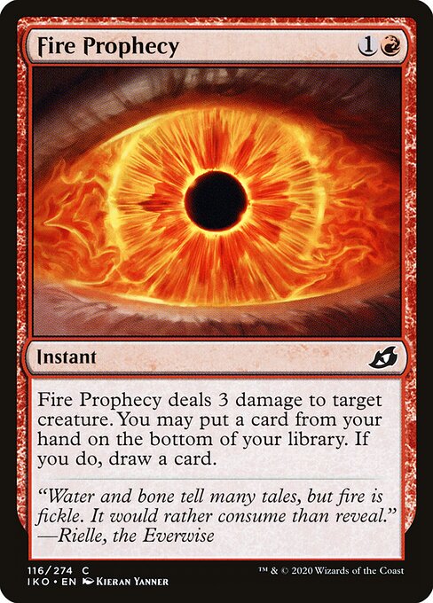 Fire Prophecy – Ikoria: Lair of Behemoths (IKO-116) Magic: The Gathering card