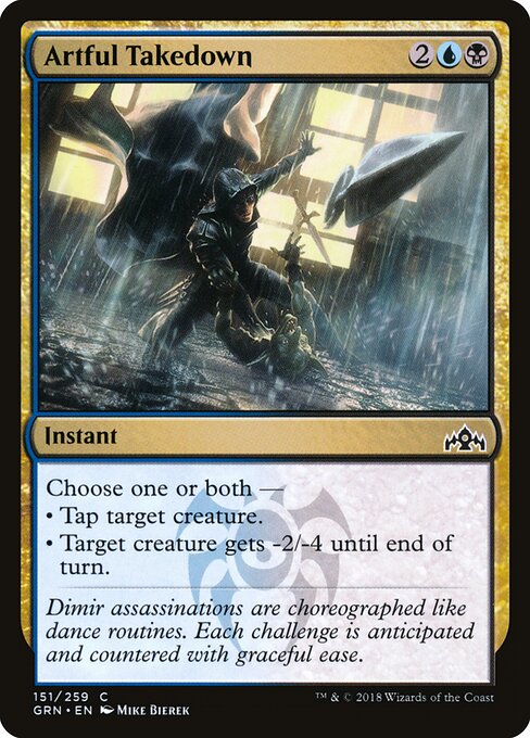 Artful Takedown – Guilds of Ravnica (GRN-151) Magic: The Gathering card Hauptbild