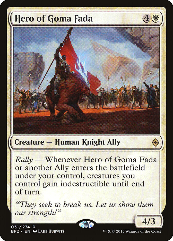 Hero of Goma Fada - Battle for Zendikar (Rare) [BFZ-31]