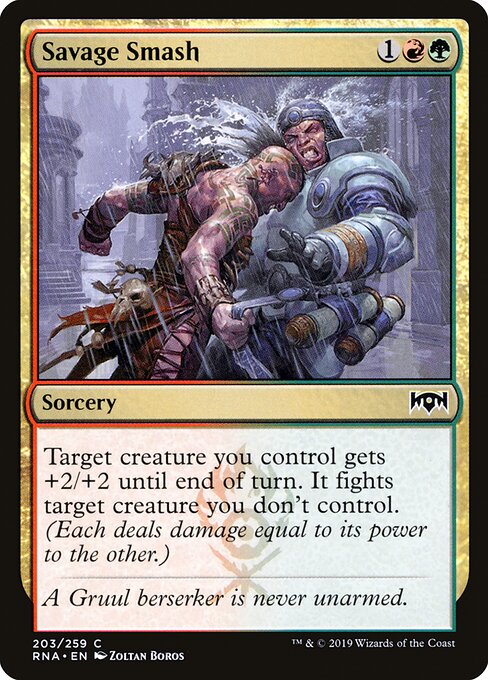 Savage Smash – Ravnica Allegiance (RNA-203) Magic: The Gathering card
