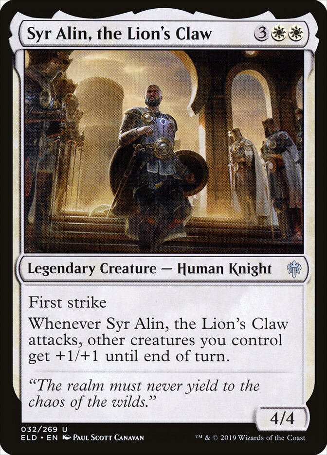 Syr Alin, the Lion's Claw - Throne of Eldraine (Uncommon) [ELD-32] Hoofdafbeelding